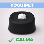 Plato lamedor antiestrés YoguiPet negro para perros con bolita giratoria