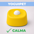 Plato lamedor antiestrés YoguiPet amarillo para perros con bolita giratoria