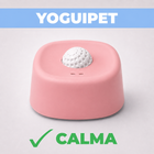 Plato lamedor antiestrés YoguiPet rosado para perros con bolita giratoria